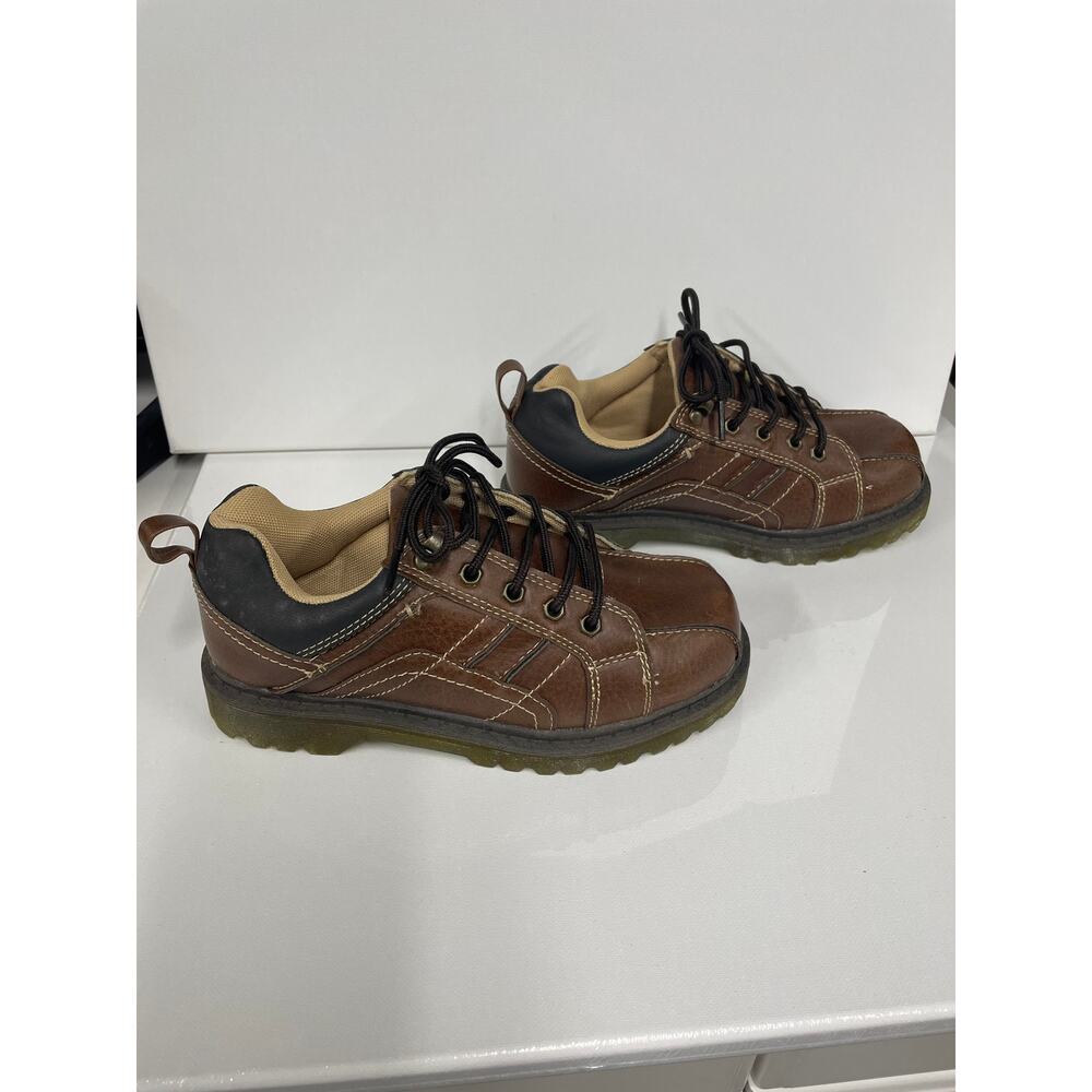 Arizona Jean Co. Gage Boys Youth Shoes 3 Medium Brown Non Marking Rubber Soles - Picture 2 of 9